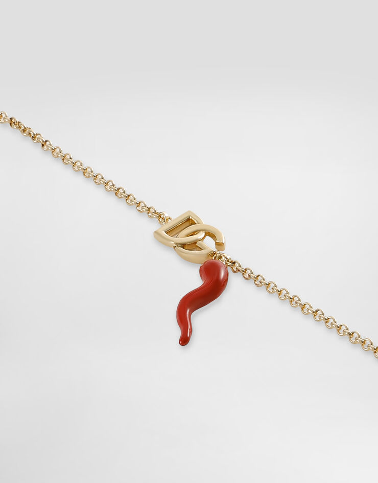 Dolce & Gabbana Bracelet avec logo DG et breloque corne d’abondance Doré WBQ6C1W1111