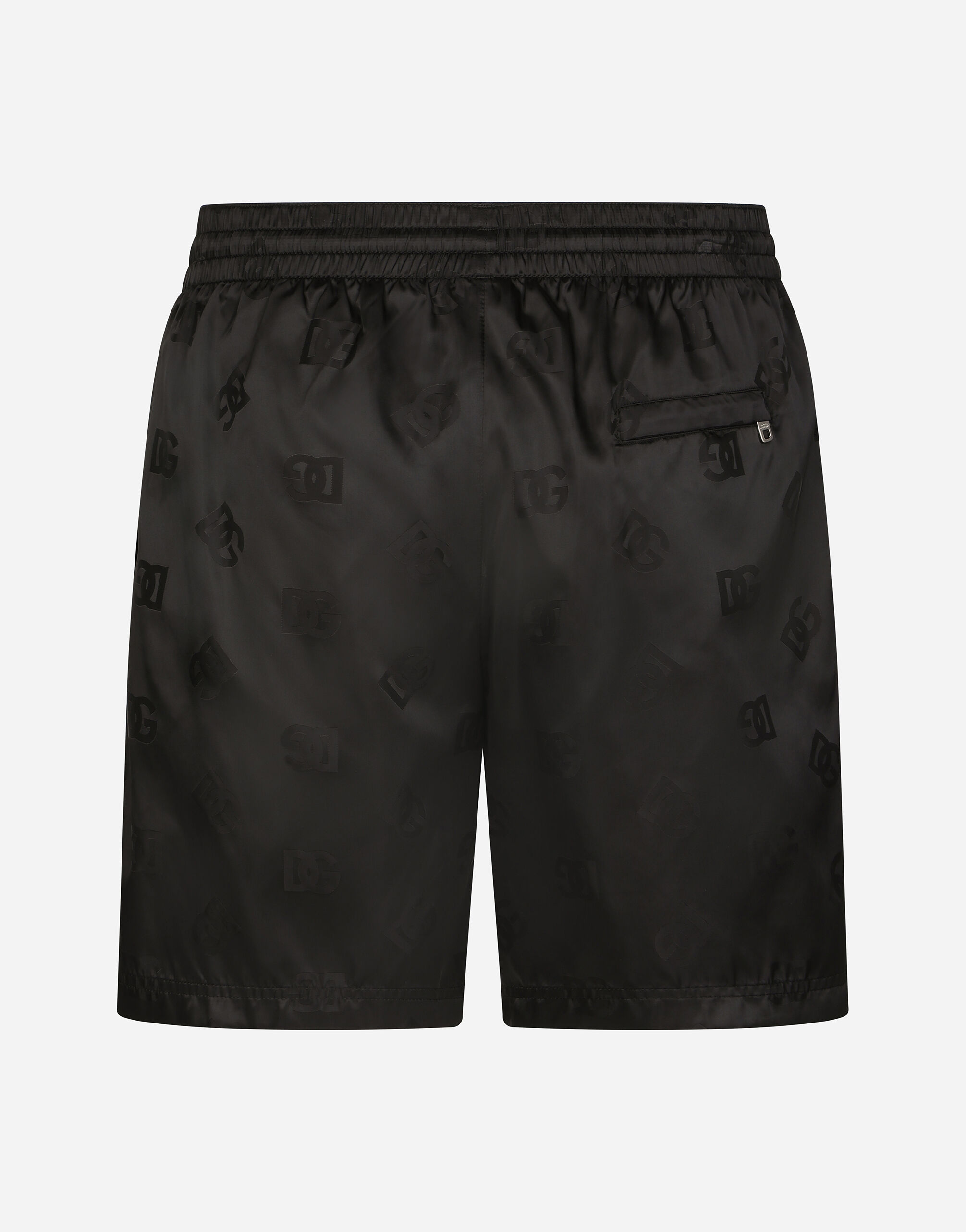 Dolce & Gabbana M4F42TONR46N0000 関税送料込 Mid-length swim trunks with jacquard DG Monogram in Black