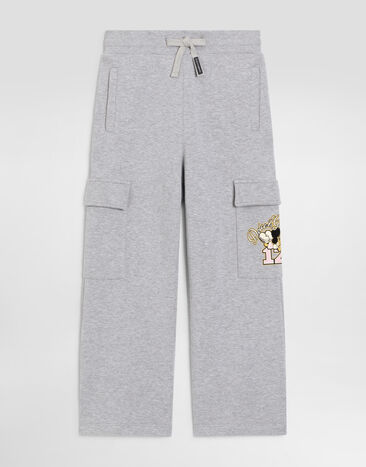 Dolce & Gabbana Fleece trousers with patch  L5JPH7G7P7F