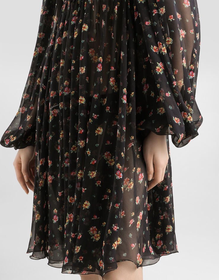Dolce & Gabbana Small floral-print chiffon dress Multicolor F60GVTIS10V