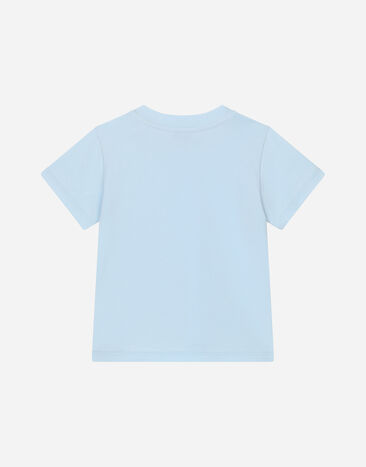 Dolce&Gabbana Jersey T-shirt with logo print Grey L1JT7WG7KS0