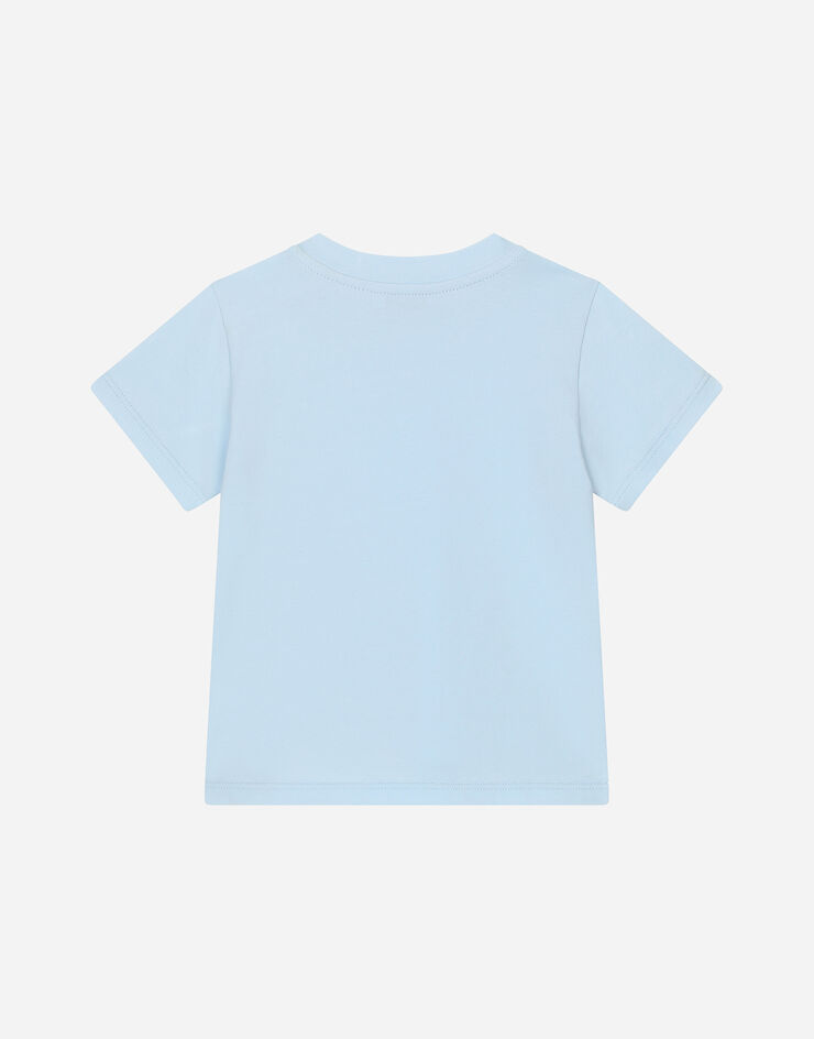 DolceGabbanaSpa Jersey T-shirt with logo print Grey L1JT7WG7KS0