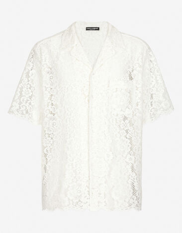 Dolce&Gabbana Lace Hawaiian shirt White G5LB4THLMEA