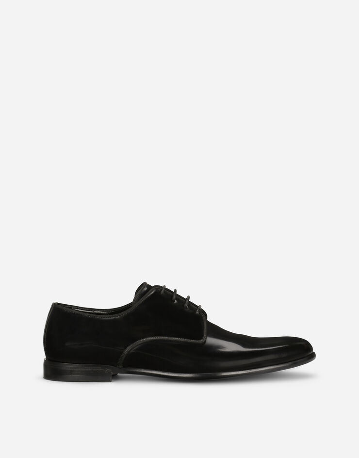 Brushed calfskin Derby shoes in Black for | Dolce&Gabbana® US