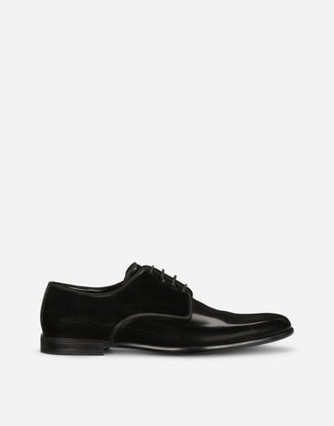 Dolce & Gabbana Zapatos Derby en piel de becerro cepillada Negro G2RQ2TGF815