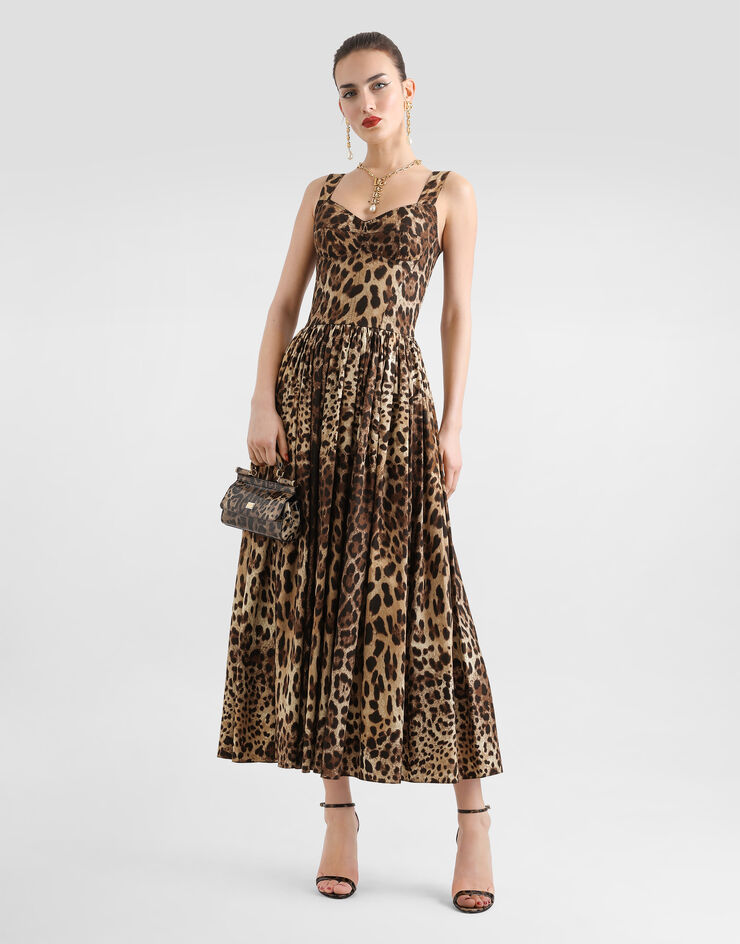 Dolce & Gabbana Leo-print poplin dress Dolce & Gabbana Leo-print poplin dress Print F6TTHTHS5E3