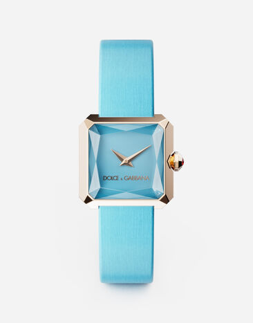 Dolce & Gabbana Reloj de oro con pulsera de seda Oro Amarillo WELD2GWDPY1