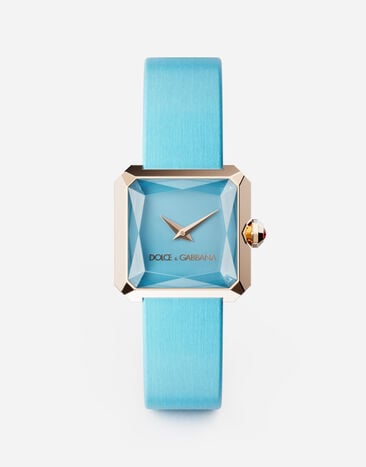 Dolce & Gabbana Часы из золота с ремешком из шелка #C4AD6A WWLB1GWMIX1
