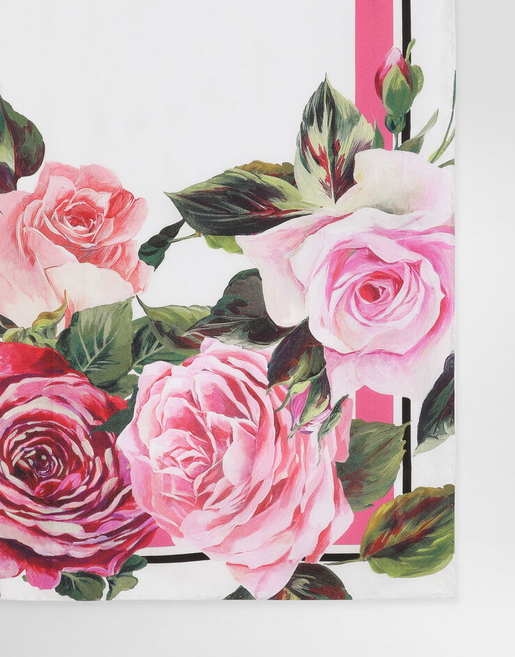 Dolce & Gabbana Rose-print silk twill foulard (50x50) Print FN093RGDCUH