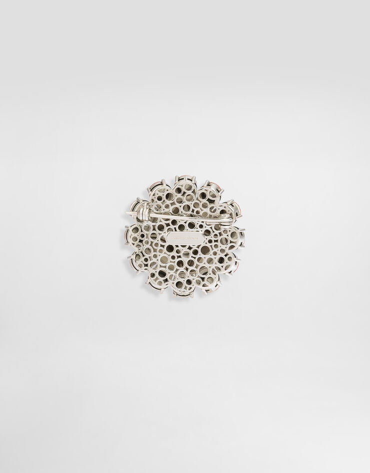 Dolce & Gabbana Brooch with rhinestones Silver WPS6M1W1111