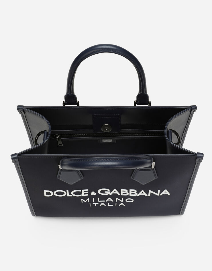Dolce & Gabbana 스몰 나일론 쇼퍼백 블루 BM2272AG182