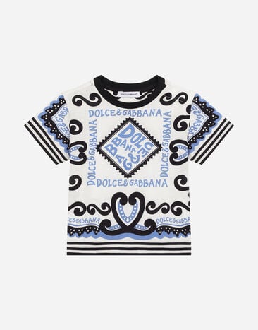 Dolce & Gabbana T-Shirt aus Jersey Print Marina Drucken L1JTEYII7EA