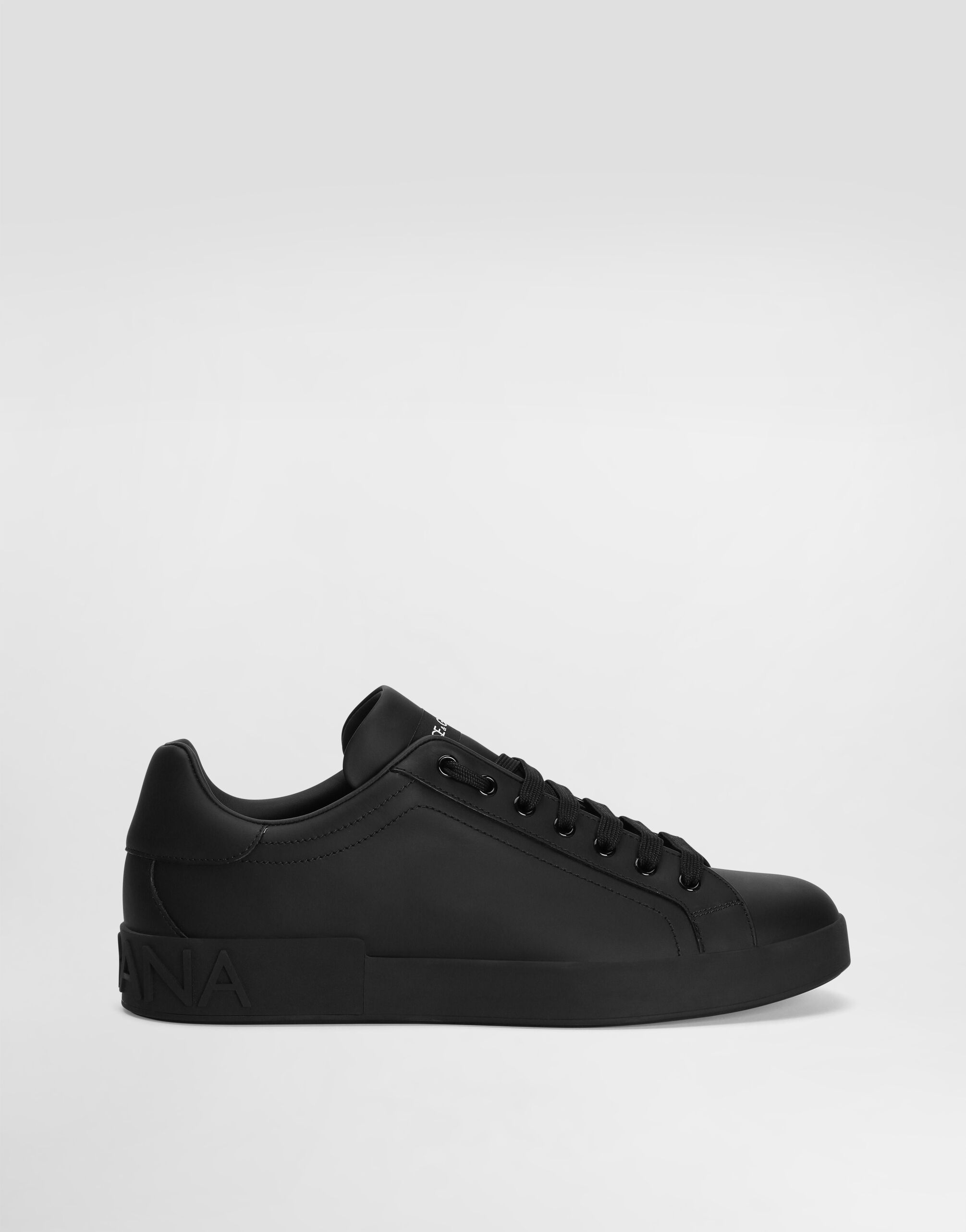 Dolce & Gabbana Sneaker Portofino aus Kalbsleder Schwarz G8PT1TG7F2I