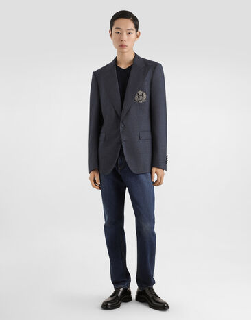 Dolce & Gabbana Single-breasted sicilia light wool glen plaid jacket Multicolor G2TV4ZFQ2O0