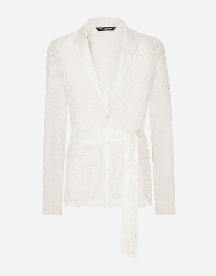 Dolce & Gabbana Vestaglia di pizzo Bianco G2TT0TFLM55