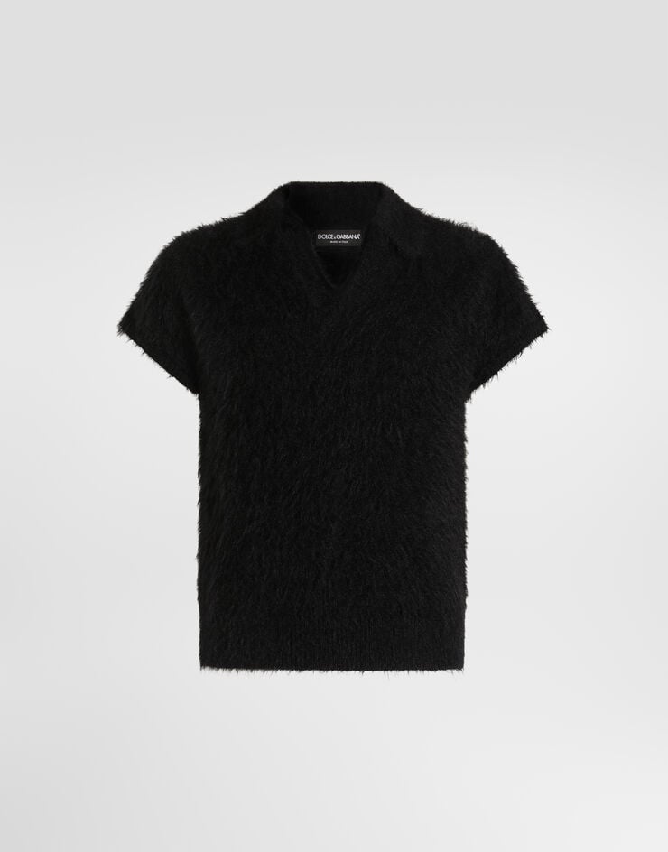Dolce & Gabbana Knit polo shirt Dolce & Gabbana Knit polo shirt Black GXZC8TJGMMI