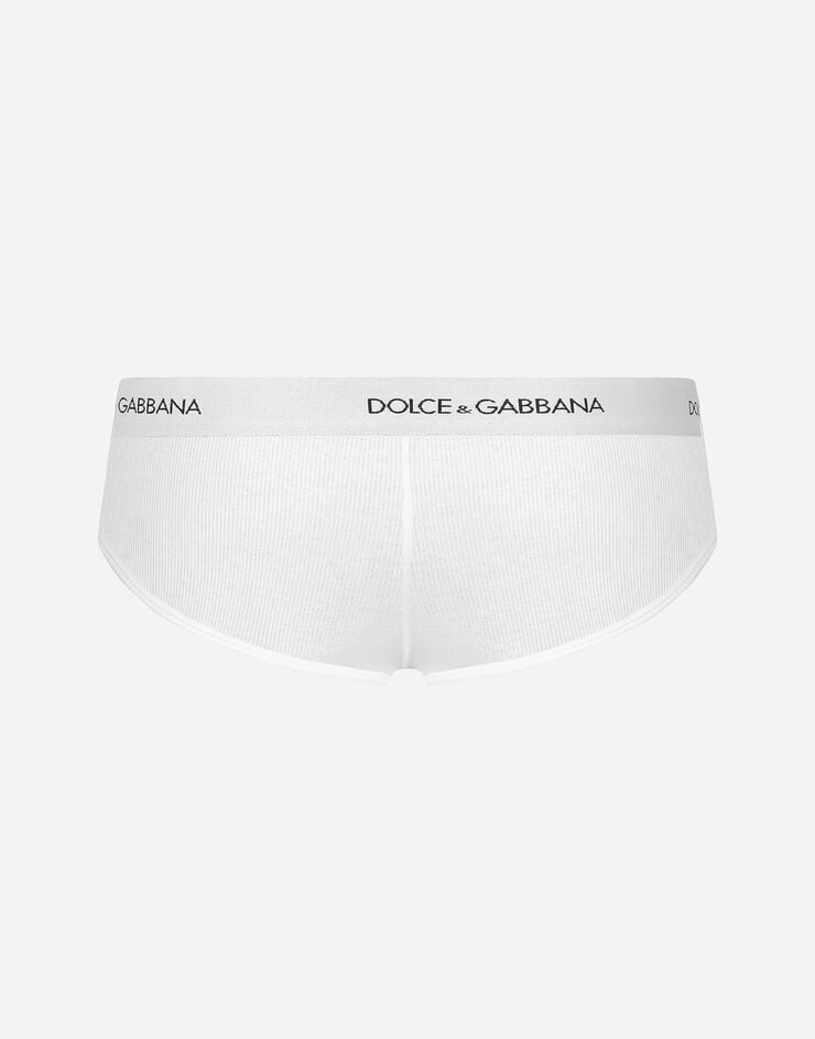Dolce & Gabbana Slip Brando gerippte Baumwolle Weiss M3C21JONN96