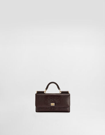 Dolce&Gabbana Mini-Bag Leguan-Prägung Burgunderrot BI3280A1095