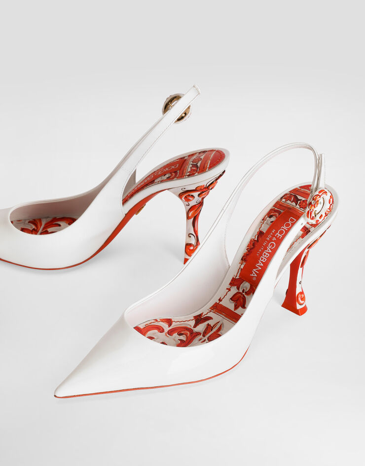 Dolce & Gabbana Patent leather slingback White CG1051A0727