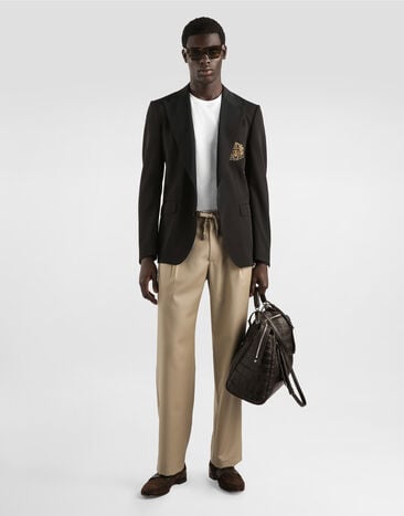 Dolce & Gabbana Wool canvas trousers Beige GP1J3THU2BL