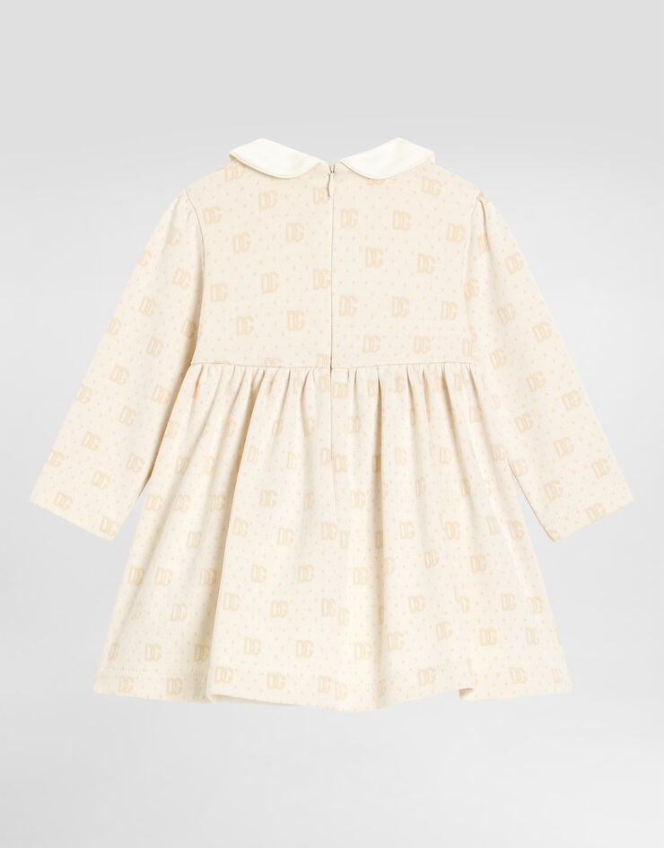 Dolce & Gabbana DG Jacquard and polka dot dress Multicolor L2JDB3FJ7EA