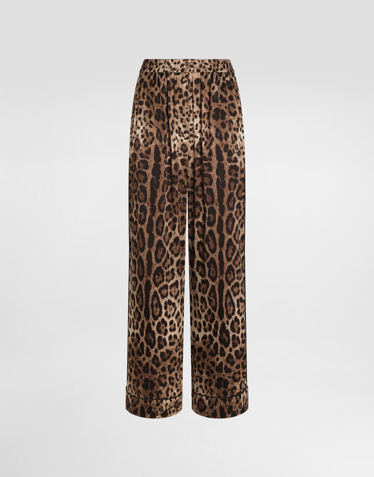 Dolce & Gabbana Leopard-print satin pajama pants Multicolor FTAMPTFSAXY