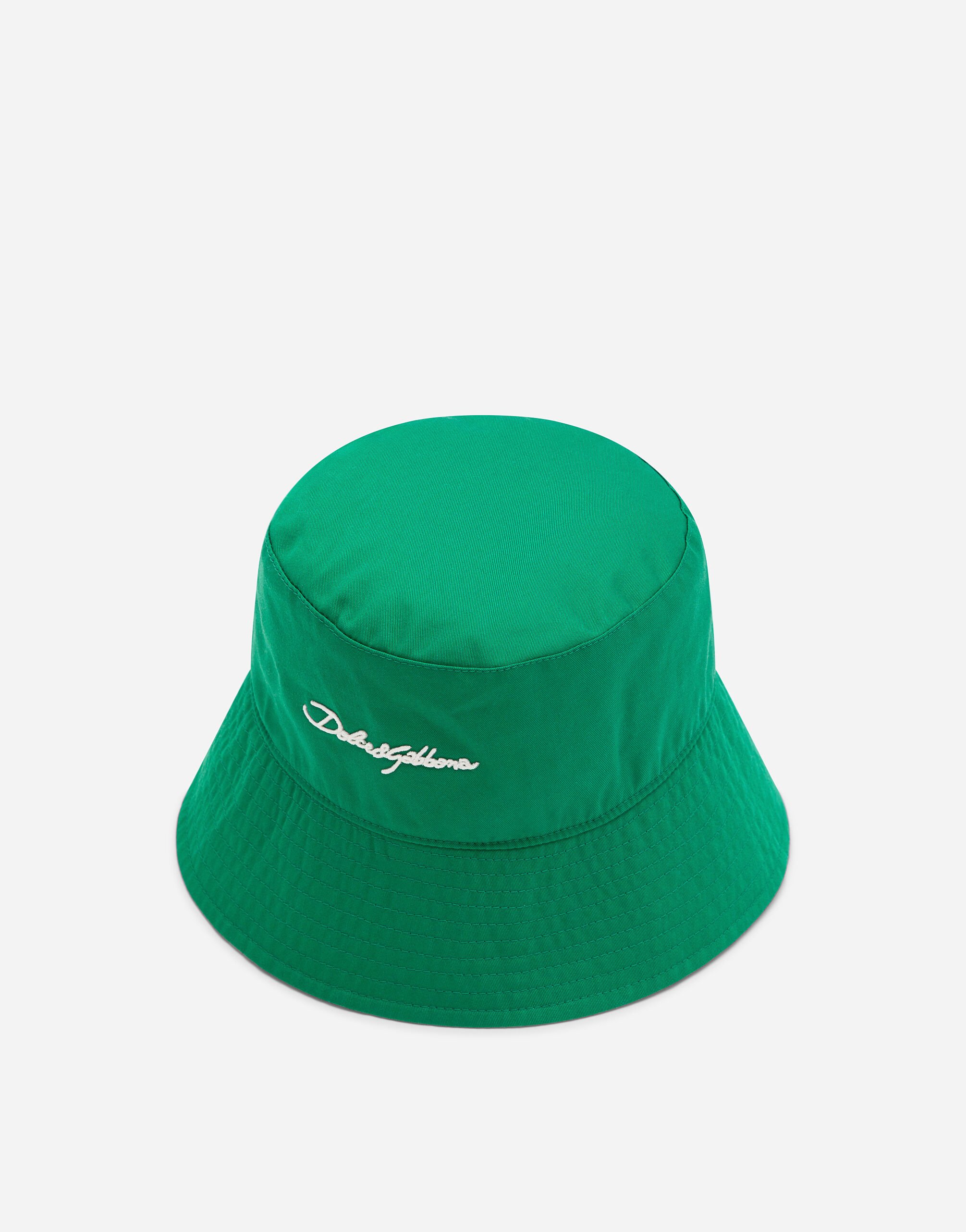 【VIP価格】DOLCE & GABBANA Beige Fur Bucket Hat Bucket hat with Dolce&Gabbana logo in Green for Men
