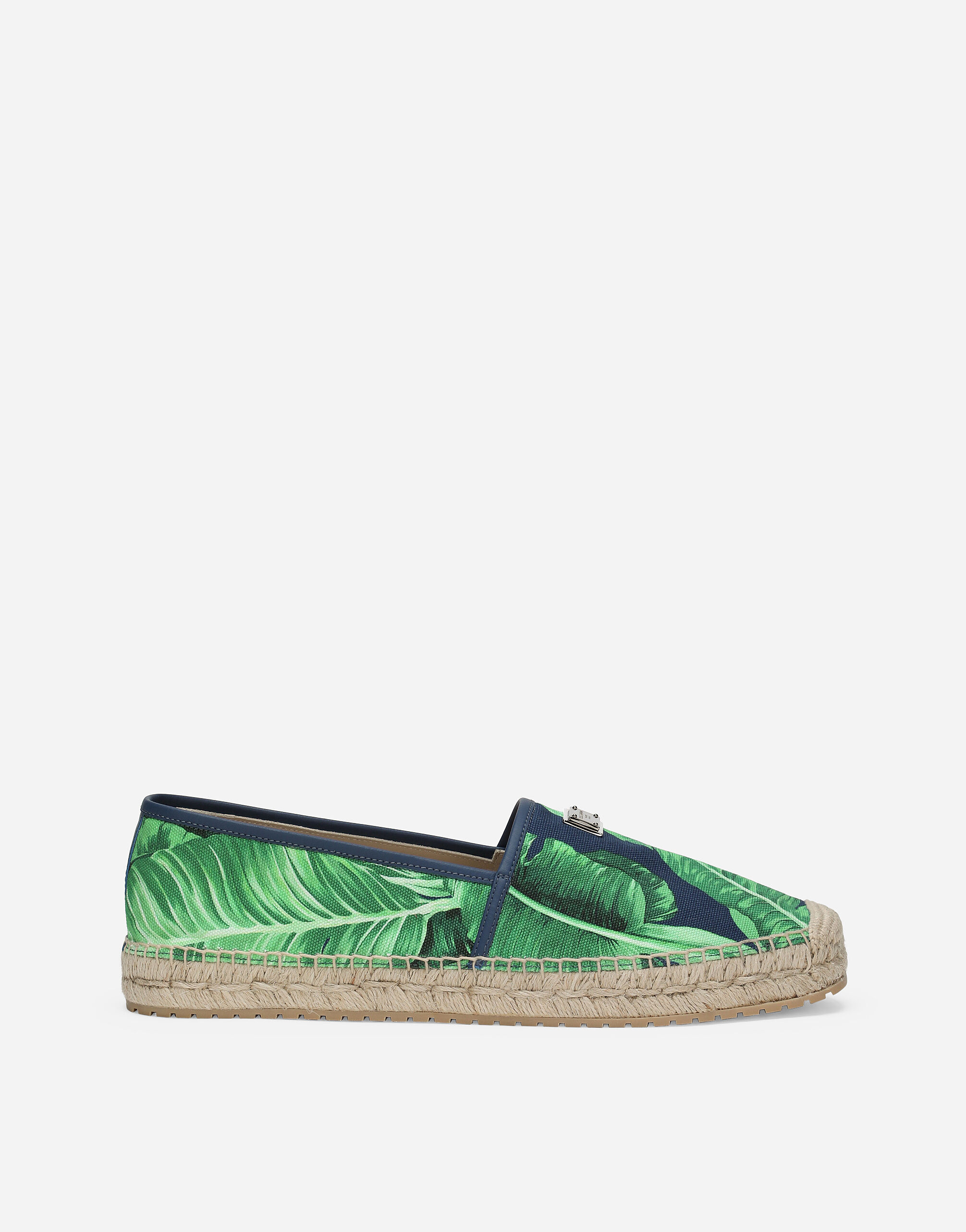 Dolce & Gabbana Printed canvas espadrilles Brown A80402A4434