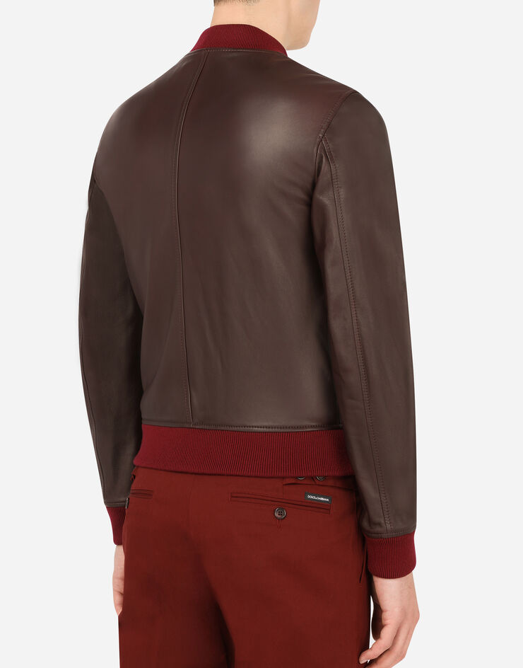 Dolce & Gabbana Leather jacket BORDEAUX G9LZ7LHULAW