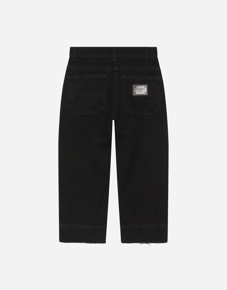 Dolce & Gabbana Denim jeans with abrasions Black L52F66LDB34