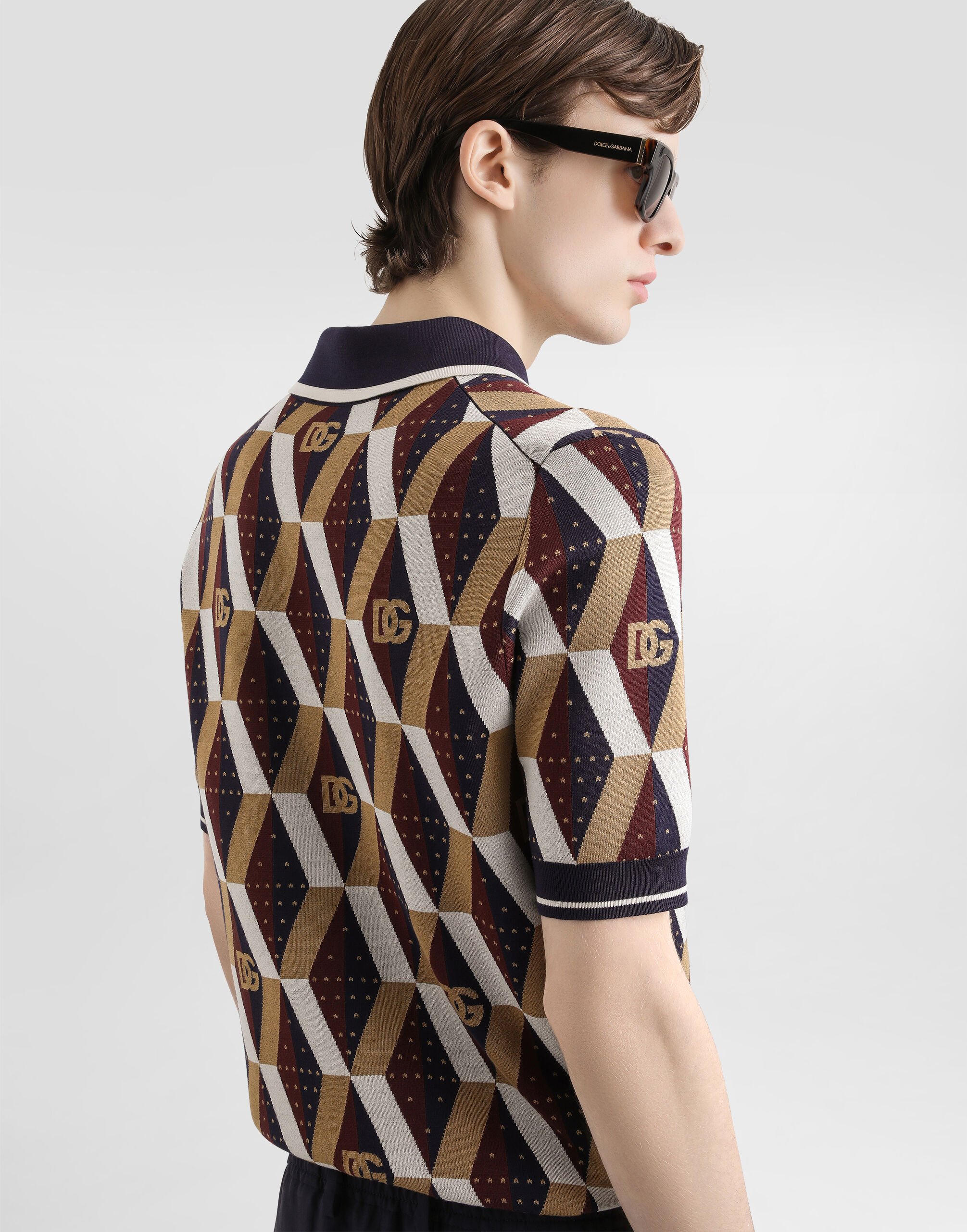 Tシャツ・カットソー Dolce & Gabbana 'Orologi' polo shirt (GXZ18TJBSKC HB5EP) Dolce & Gabbana logo-plaque Polo Shirt | Black | FARFETCH