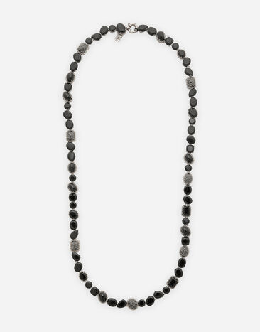 Dolce & Gabbana Anna Sautoir in white gold 18Kt and black spinels White WNQA3GWSPBL