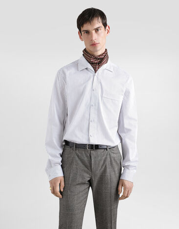 Dolce & Gabbana Striped poplin martini shirt Multicolor G5NK6TFR51C