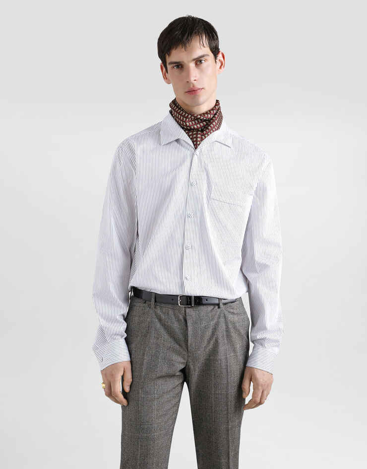 Dolce & Gabbana Striped poplin martini shirt Multicolor G5NK6TFR51C