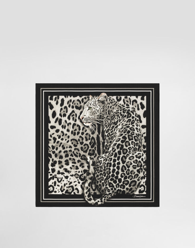 Dolce & Gabbana Leopard-print silk twill foulard (50x50) Print FN093RGDCUU