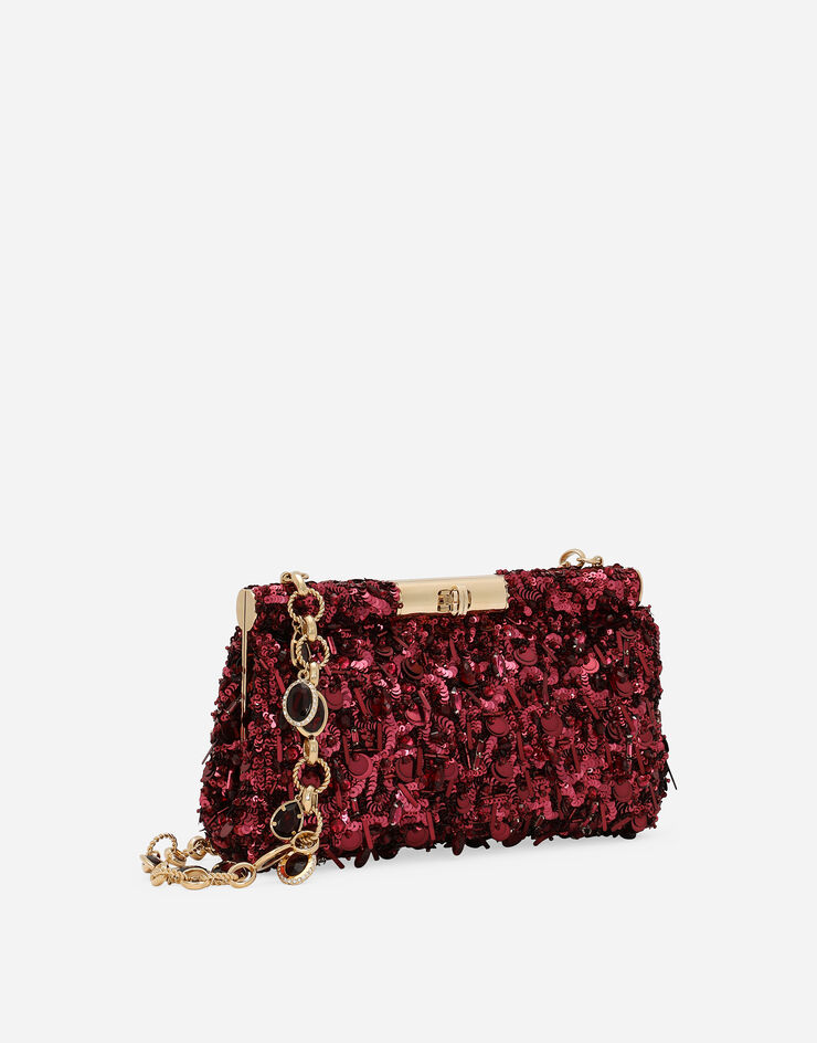 Dolce & Gabbana Bolso de hombro Marlene mediano Burdeos BB7620A5213