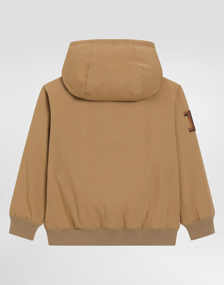 Dolce & Gabbana Canvas jacket with patches Beige L42B80FU61Z