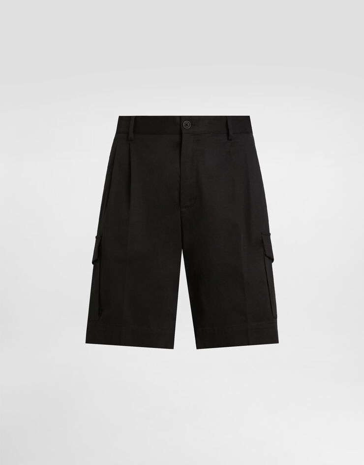 Dolce & Gabbana コットンギャバジン バミューダ ショートパンツ ブラック GP0Y2ZFUFNV