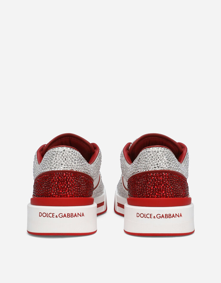 Dolce & Gabbana Sneaker New Roma aus Kalbsleder mit Thermostrass Mehrfarbig CS2036AM803