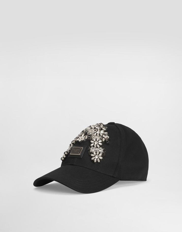 Dolce & Gabbana Cotton drill baseball hat Dolce & Gabbana Cotton drill baseball hat Black GH590ZGK260