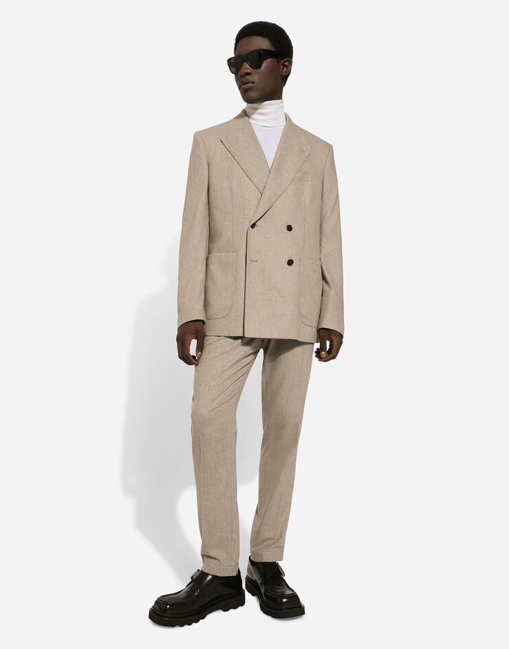 Dolce & Gabbana Cashmere pants with stretch waistband Beige GW13ETGH453