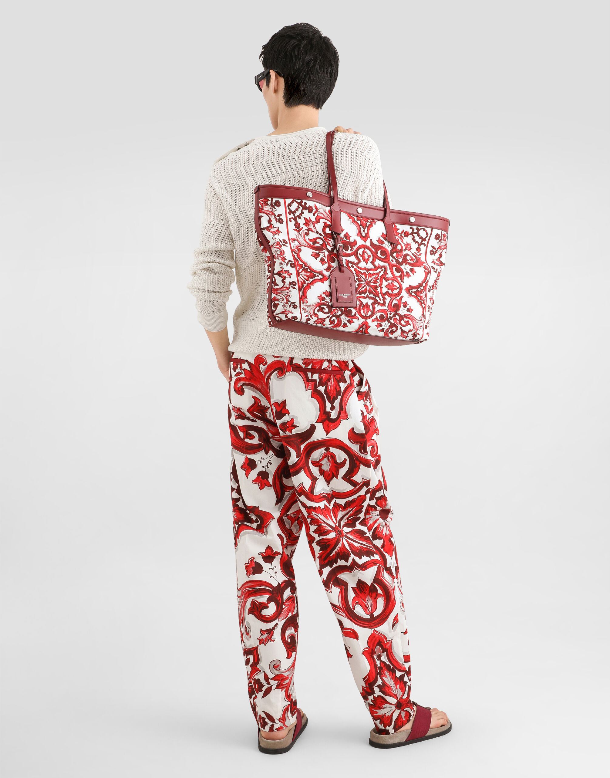 Crochet pullover in silk in Multicolor for Men | Dolce&Gabbana® US