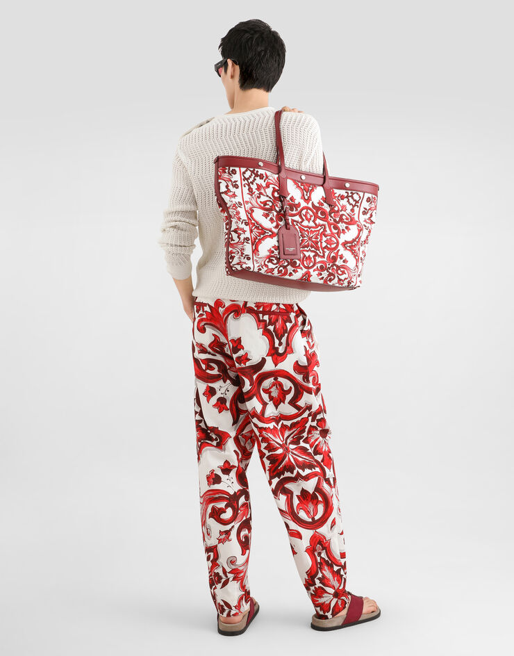 Dolce & Gabbana Crochet pullover in silk Multicolor GXXBVTJGMIV