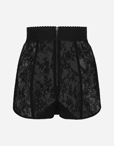 Dolce & Gabbana Lace high-waisted panties with elasticated waistband Black O2E77TONN77