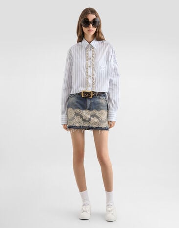 Dolce & Gabbana قميص مخطط Multicolor F5U22ZFBMFN