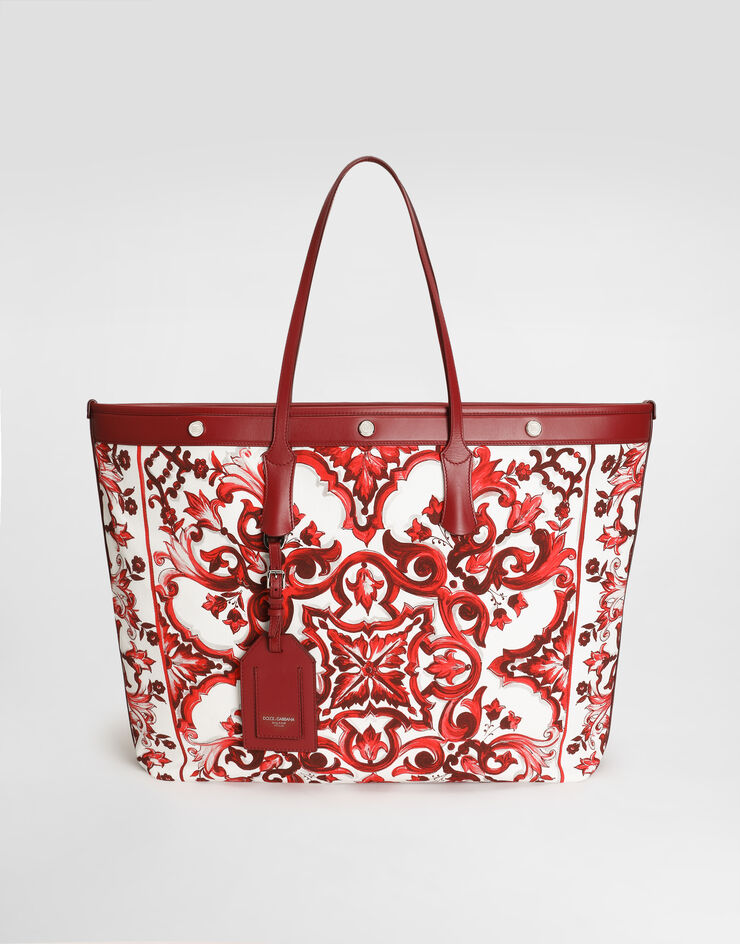 Dolce & Gabbana Atene shopping bag in majolica-print canvas Dolce & Gabbana Atene shopping bag in majolica-print canvas Multicolor BM7806A0642