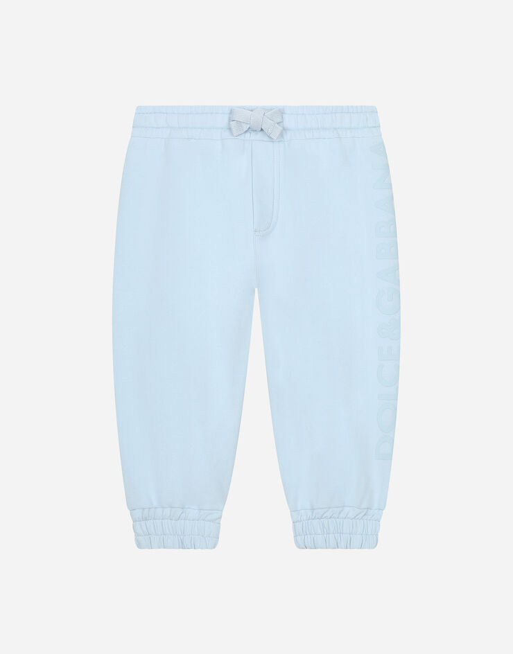 Dolce&Gabbana Jersey jogging pants with logo print Grey L1JPIEG7KR2