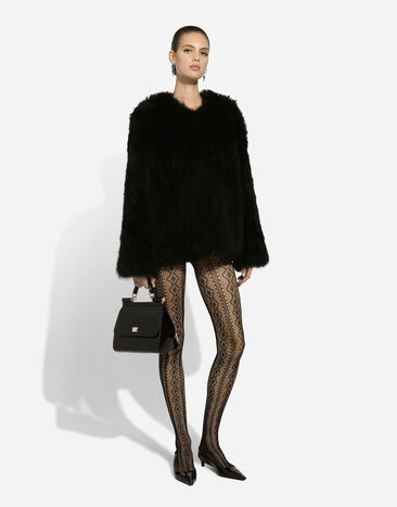 Dolce & Gabbana Goat hair cashmere jacket Black F9S06FFUP84
