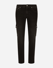 Dolce & Gabbana Gray wash skinny stretch cargo jeans White G8PT1TG7F2I