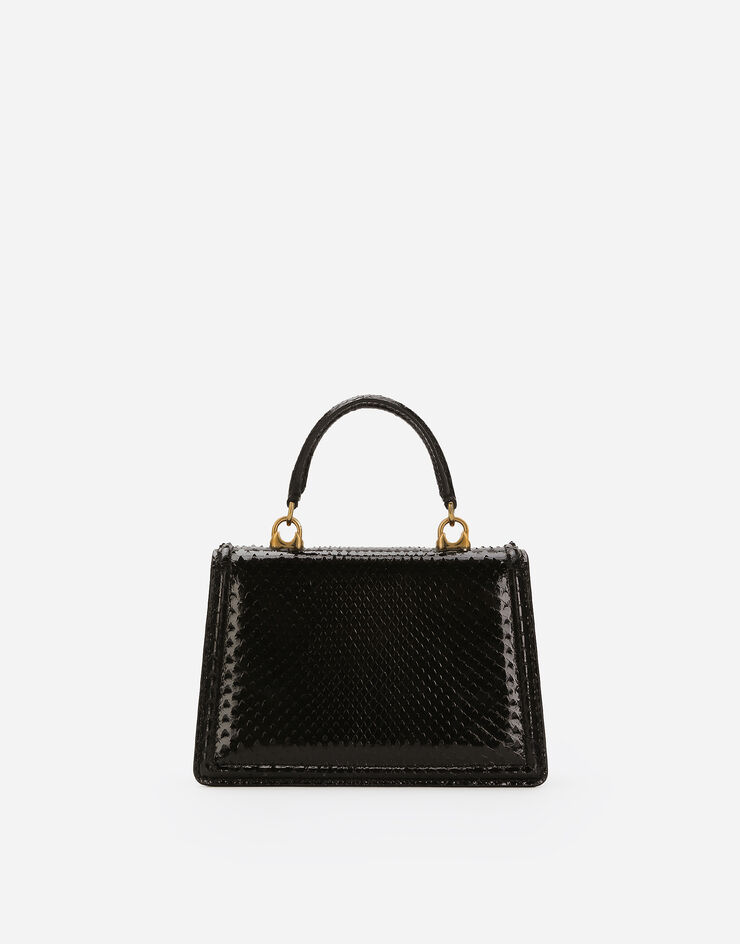 Small Devotion bag in python skin in Black for Women | Dolce&Gabbana®